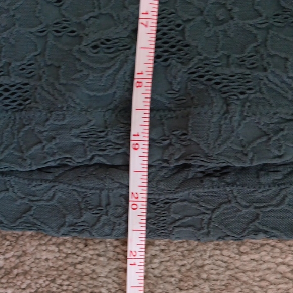 Arizona Jean Company Teal Lace Short Sleeve Top - Picture 7 of 7